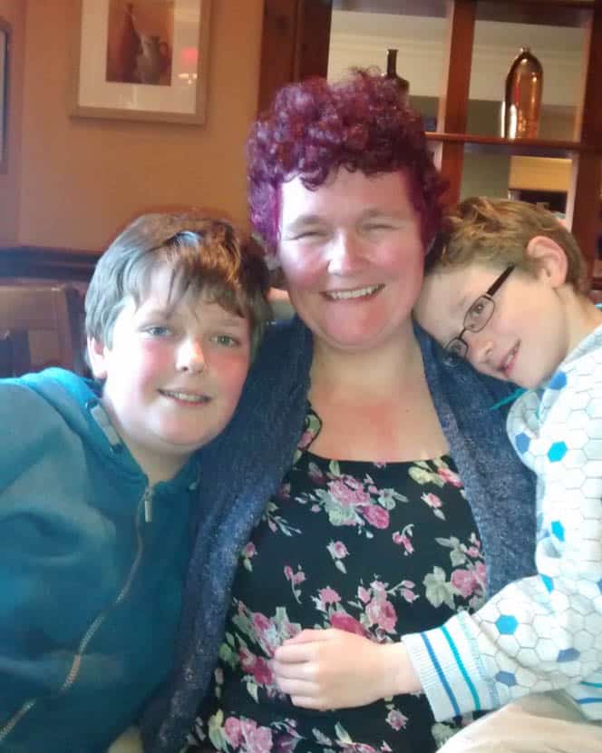 Claire Throssell and sons