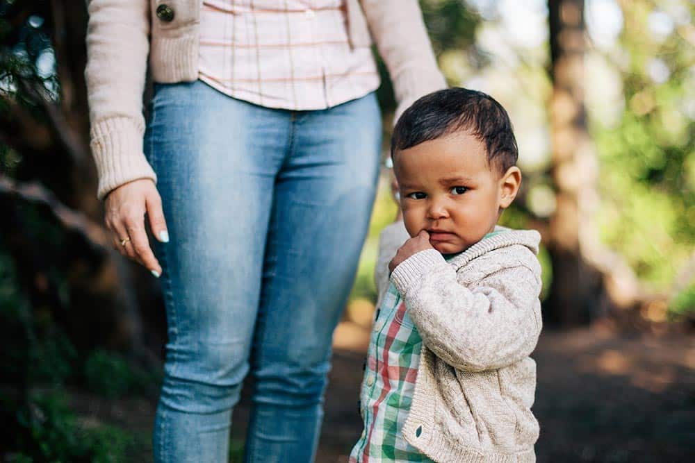 Adult and child